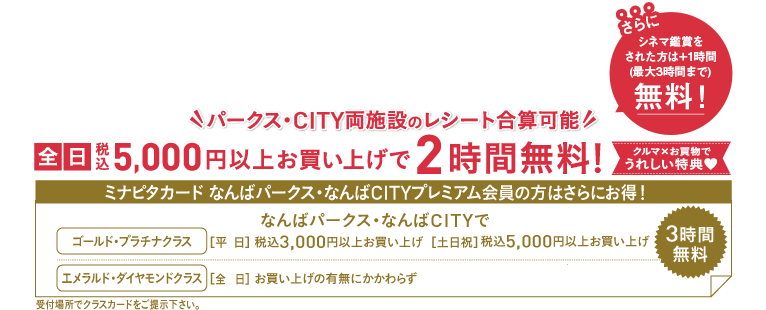 映画鑑賞でさらにお得に♪ -駐車場サービスのお知らせ-